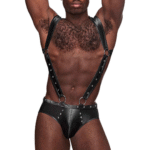 Jockstrap met harness-achterkant en suspenderbanden voor kinky flair – Male Power - Afbeelding 4