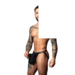 Jockstrap met faux leather rok voor een gedurfde fetish look – Male Power - Afbeelding 2
