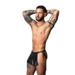 Jockstrap met faux leather rok voor een gedurfde fetish look – Male Power - Afbeelding 8