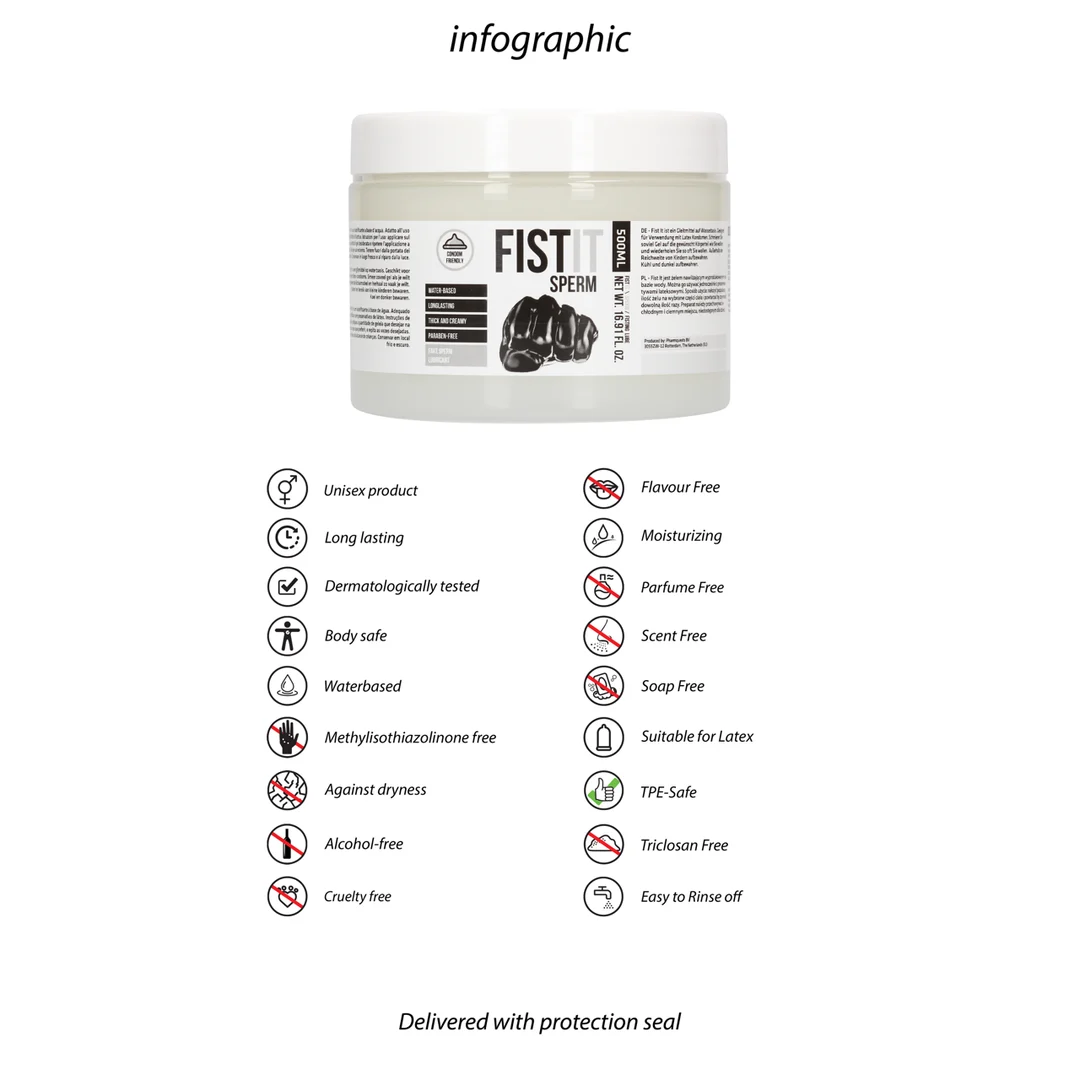 Fist It sperma glijmiddel 500 ml - Afbeelding 5
