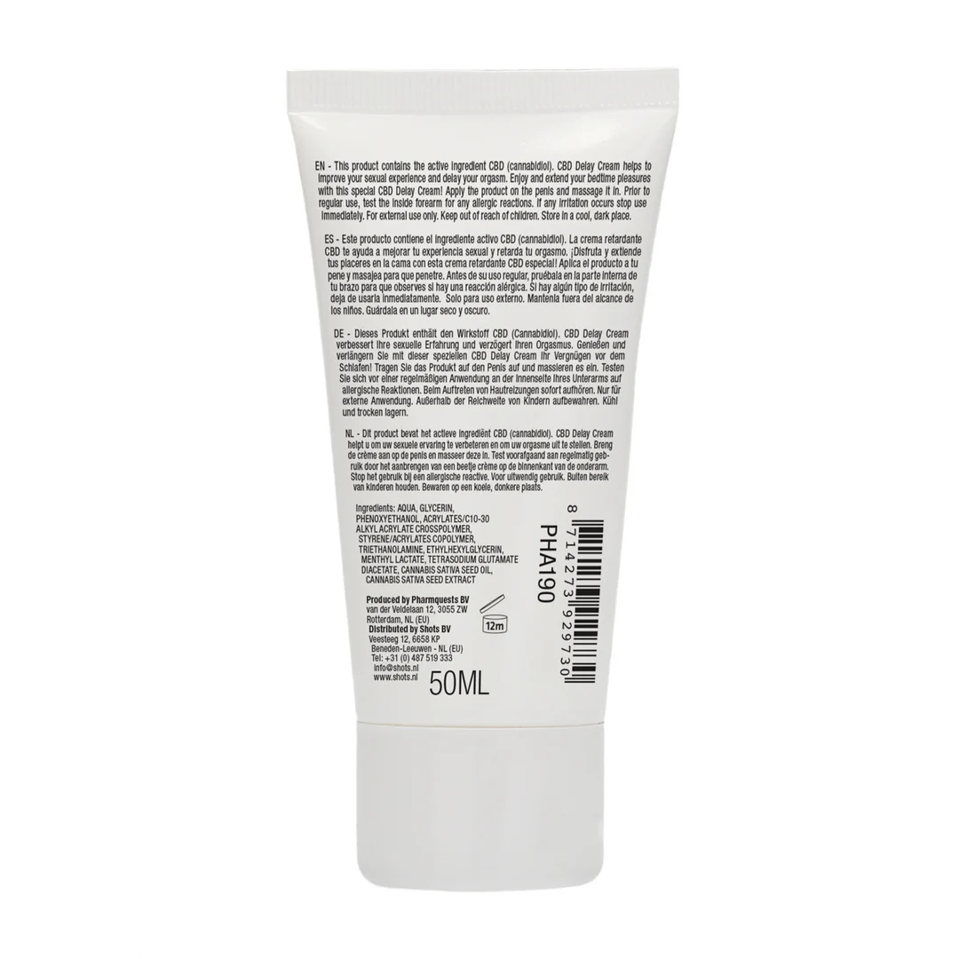 Pharmquests natürliche CBD Verzögerungscreme 50 ml – Bild 2