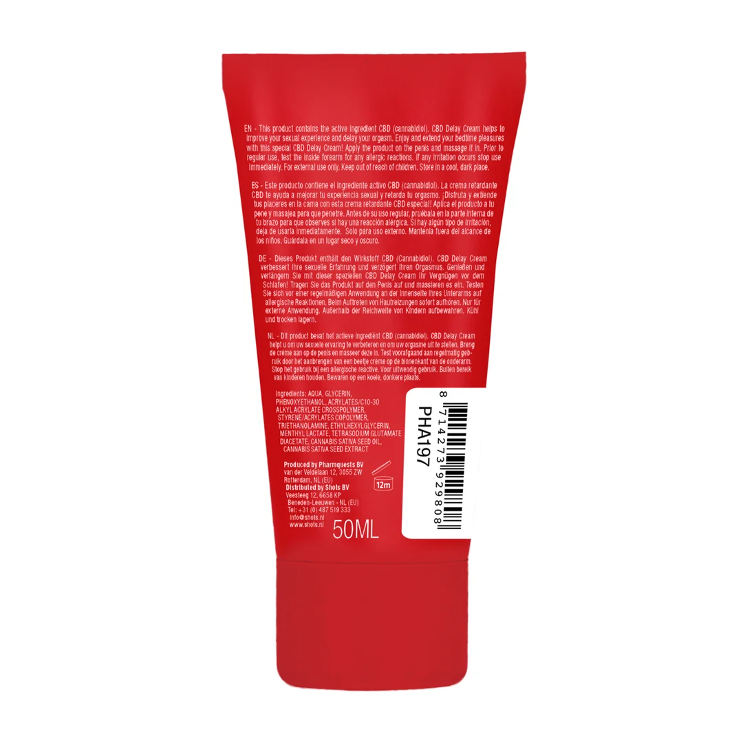 Pharmquests CBD Delay Cream 50 ml - Afbeelding 2