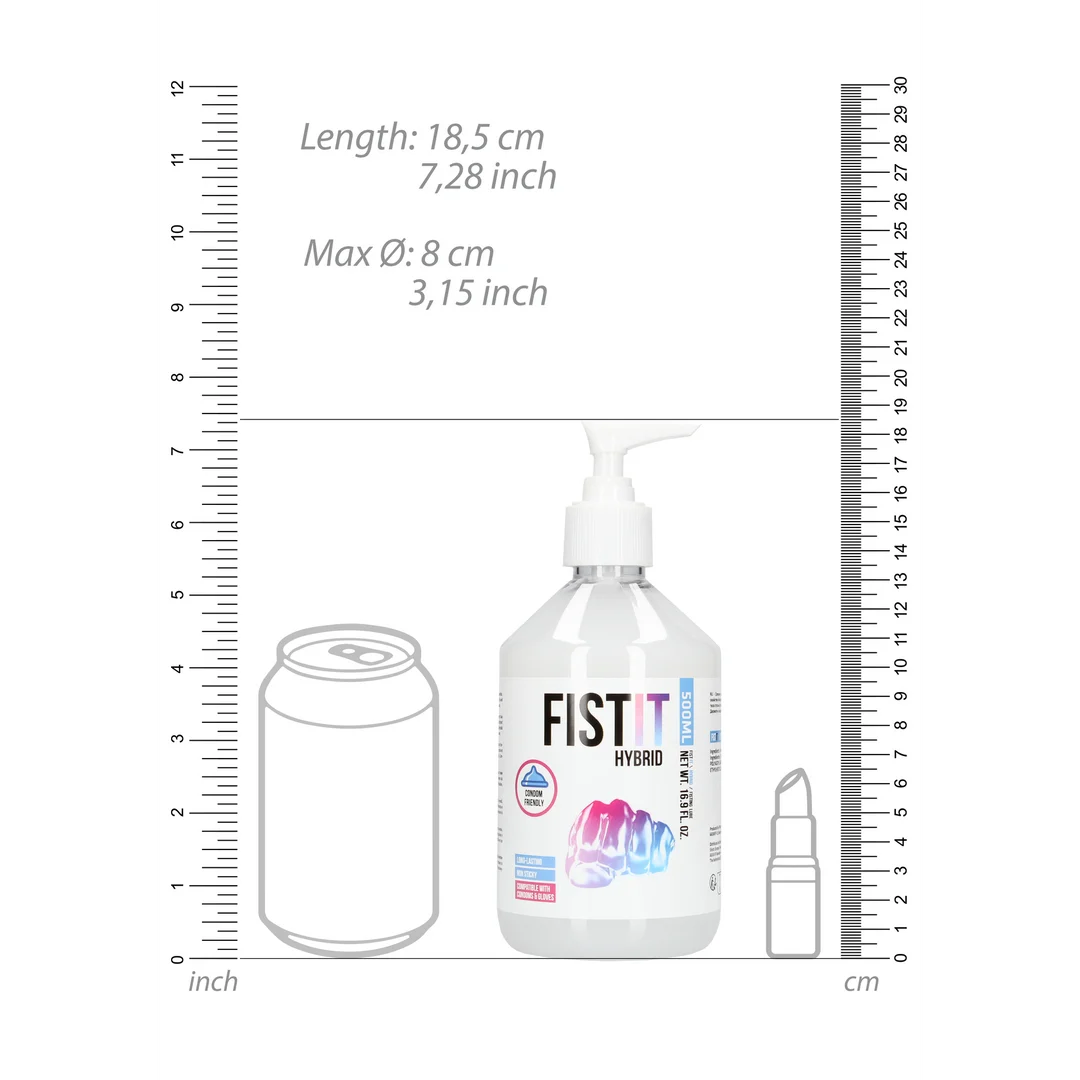 Glijmiddel (neutraal) – Hybride water- en siliconenformule – Ongeparfumeerd, geen smaak – 500 ml – Fist It by Shots - Afbeelding 4