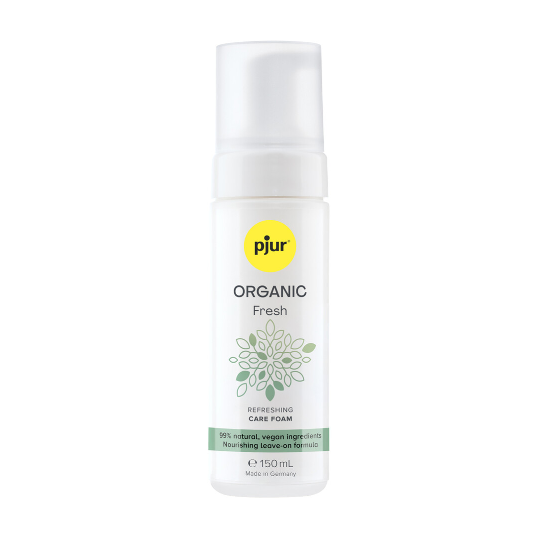 PJ14081 Verfrissende verzorgingsschuim voor de intieme zone – parfumvrij – pjur ORGANIC Fresh – 150 ml / 5 fl oz - Afbeelding 1