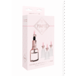 Extra voor mannen met stevige grip – Clitorale Tepelpomp Set Middel - Groot