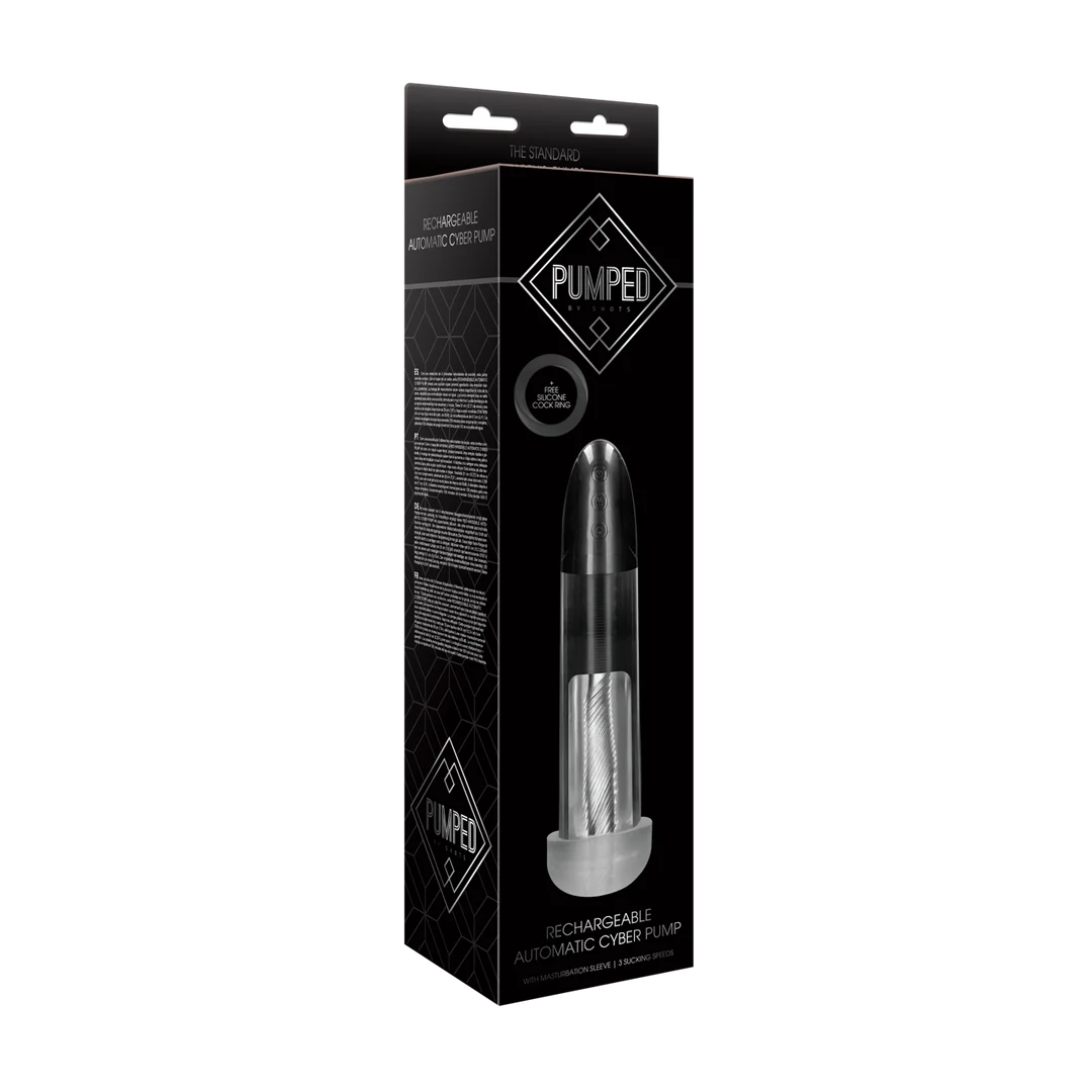 Cyber Pump automatica ricaricabile Pumped by Shots con guaina