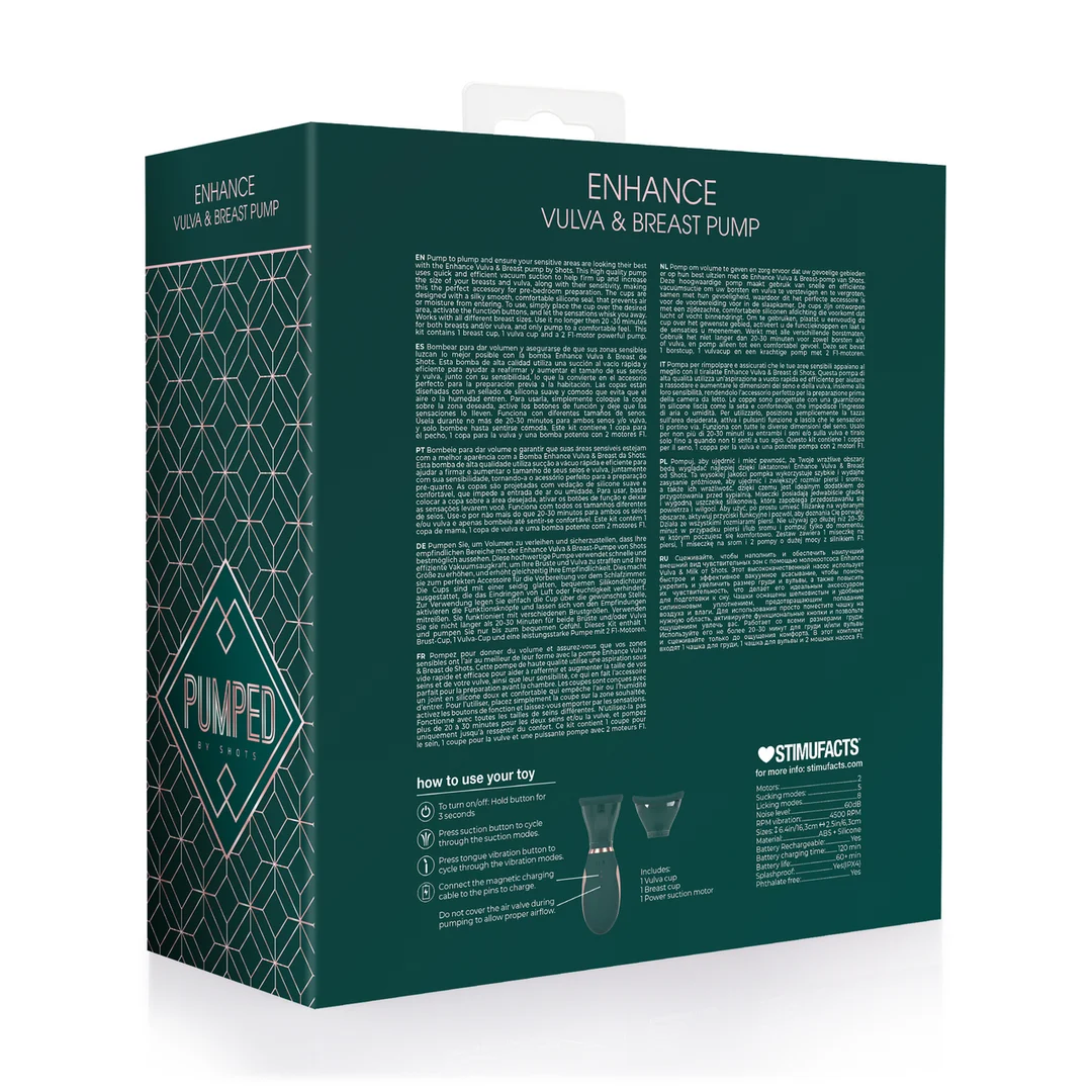 Pompe Enhance Pumped by Shots pour la vulve et les seins – Image 2