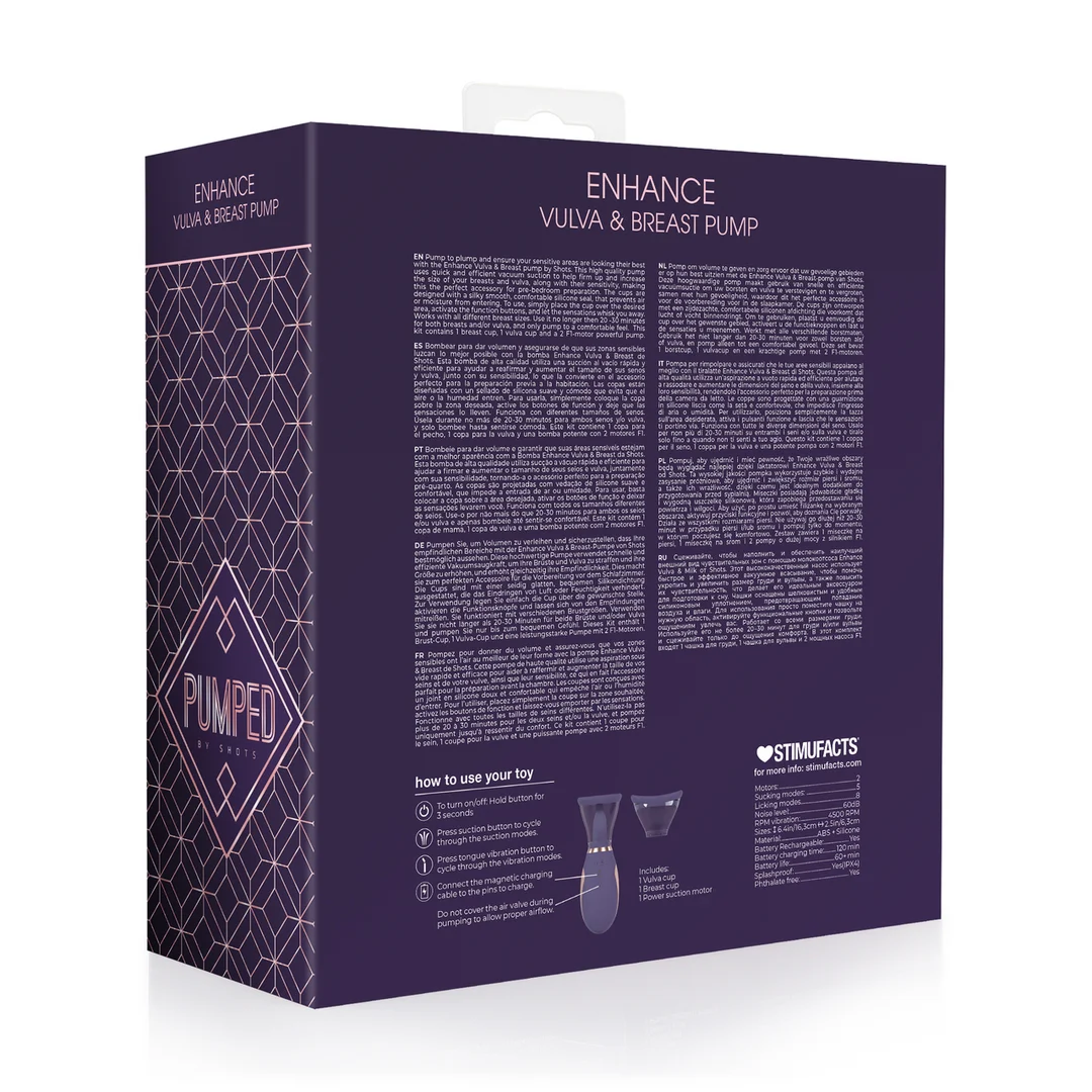 Pompe Enhance Pumped by Shots pour la vulve et les seins – Image 8