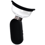 Pomp met zachte siliconen rand – Dazzling - Oplaadbare Vulva en Borst Pomp - Zwart - Afbeelding 2