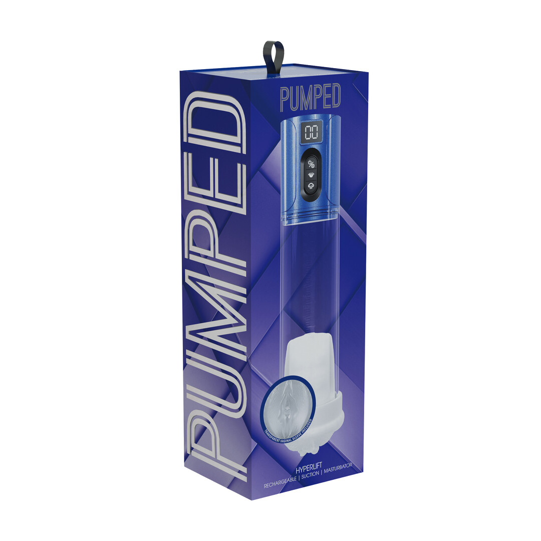 PMP067MBL-2 Elektrische penispomp met 7 standen – Metallic Blue - Afbeelding 1