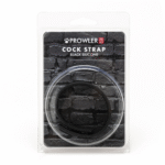 Niet-vibrerende cockring met drukknoopjes – Prowler RED Black Silicone Cock Strap