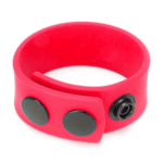 Cockring met drukknoopsluiting – Rood - Afbeelding 4