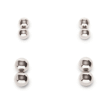 BDSM nipple clamps met stevige grip – Magnetische Orbs - 4 Paar Set - Zilver - Afbeelding 4