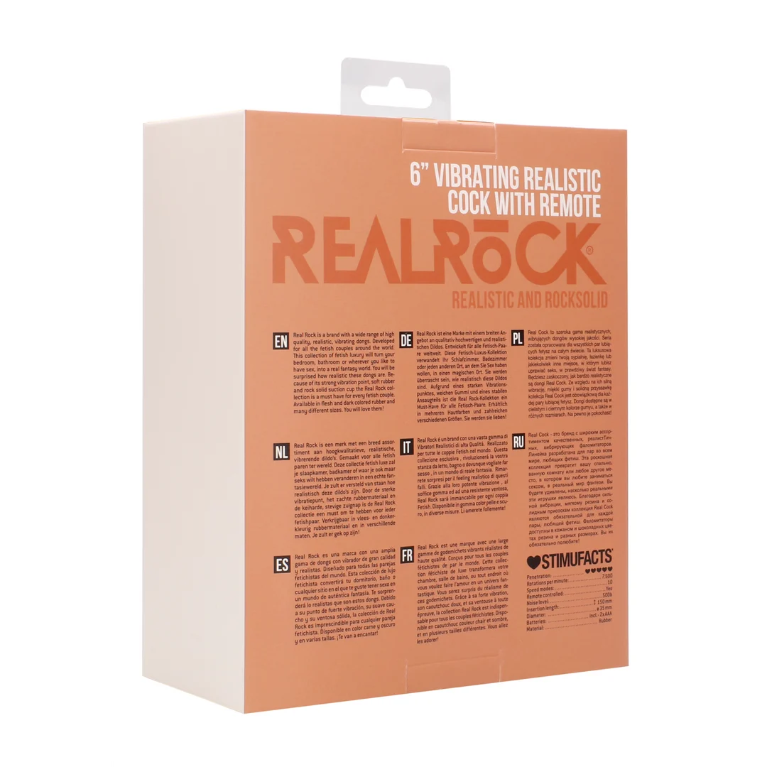 RealRock realistischer vibrierender Dildo mit Hodensack – Bild 2