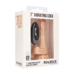realistische vibrator – met scrotum en stevige zuignap – RealRock RealRock by Shots