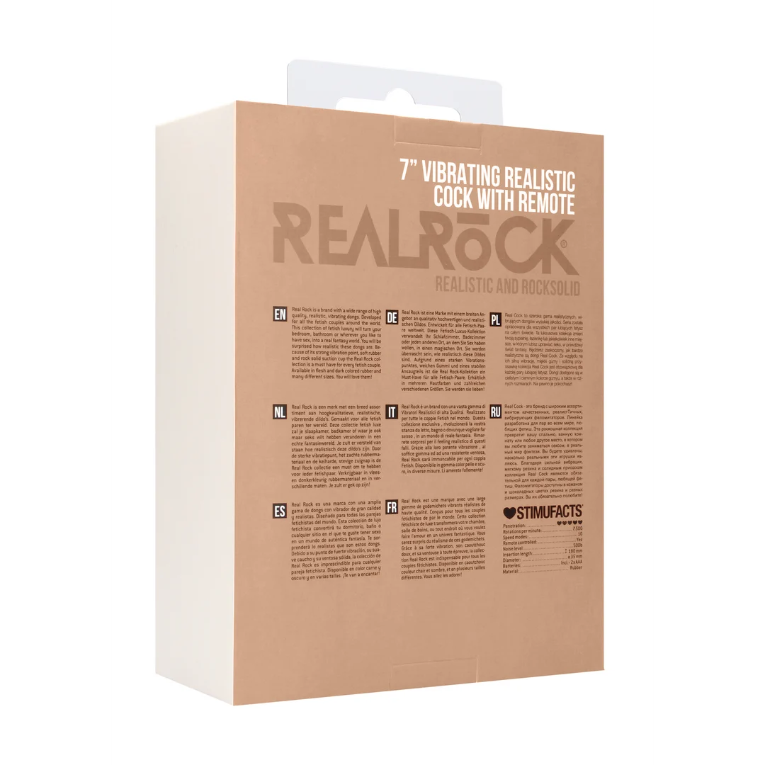 Dildo vibratório realista RealRock com escroto - Image 2