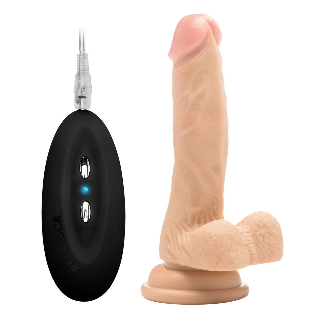 Dildo vibratório realista RealRock com escroto - Image 3