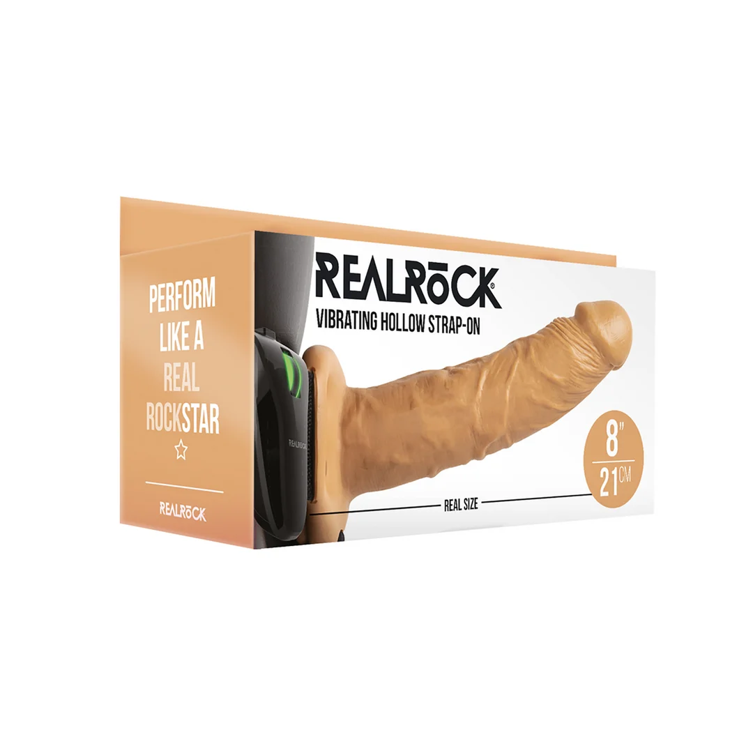Vibratore realistico, strap on cavo con telecomando, RealRock RealRock by Shots - immagine 7