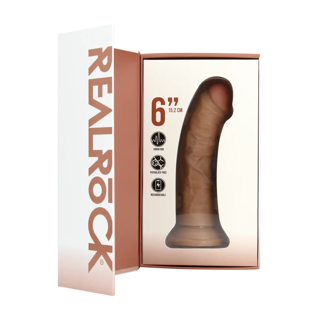 realistische vibrator – met zuignap – RealRock Vlees RealRock by Shots - Afbeelding 12