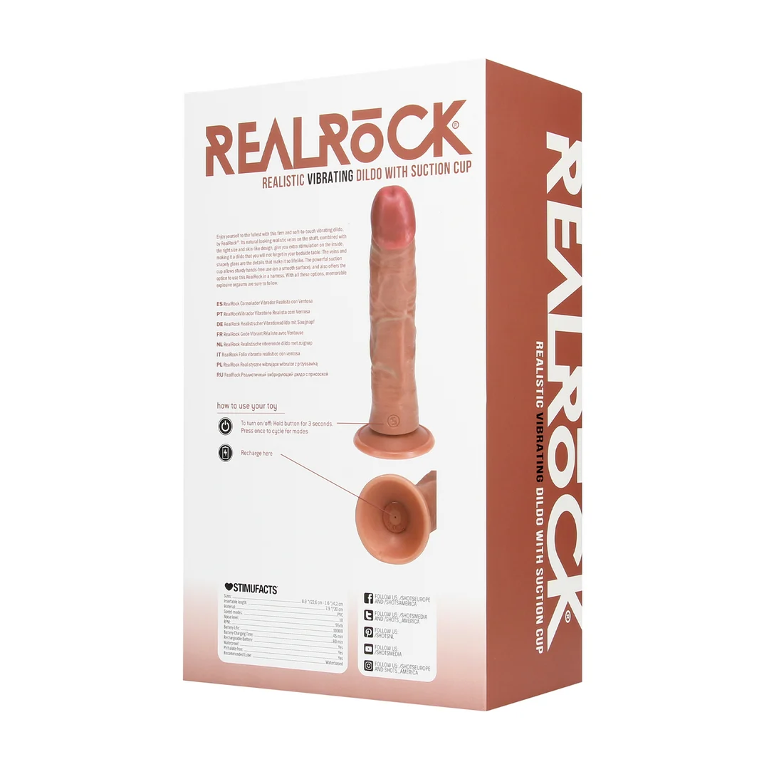 Dildo curvo vibrante RealRock - immagine 8