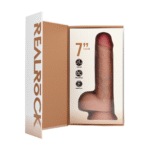 realistische vibrator – met zuignap en harnas-compatibel – RealRock vlees (18 cm) RealRock by Shots - Afbeelding 7
