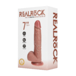 realistische vibrator – met zuignap en harnas-compatibel – RealRock vlees (18 cm) RealRock by Shots - Afbeelding 11