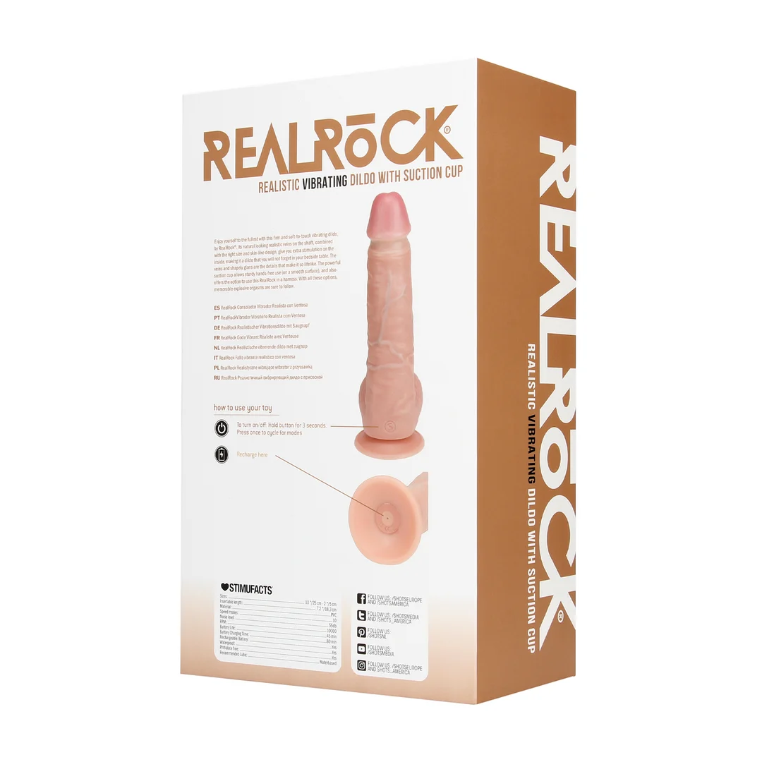 Dildo vibrante RealRock con ventosa - immagine 2