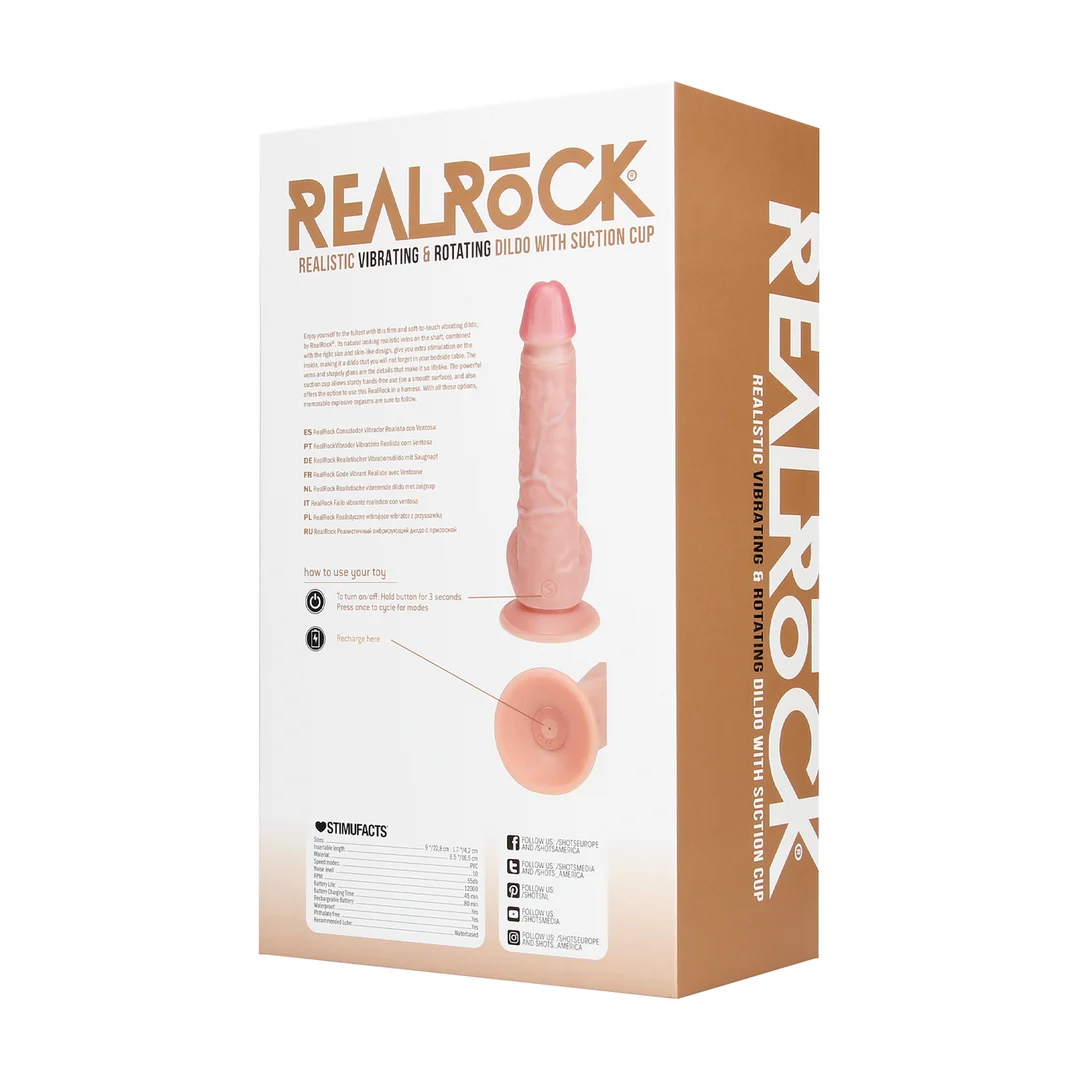 RealRock Vibrations und Rotationsdildo mit Hoden – Bild 2