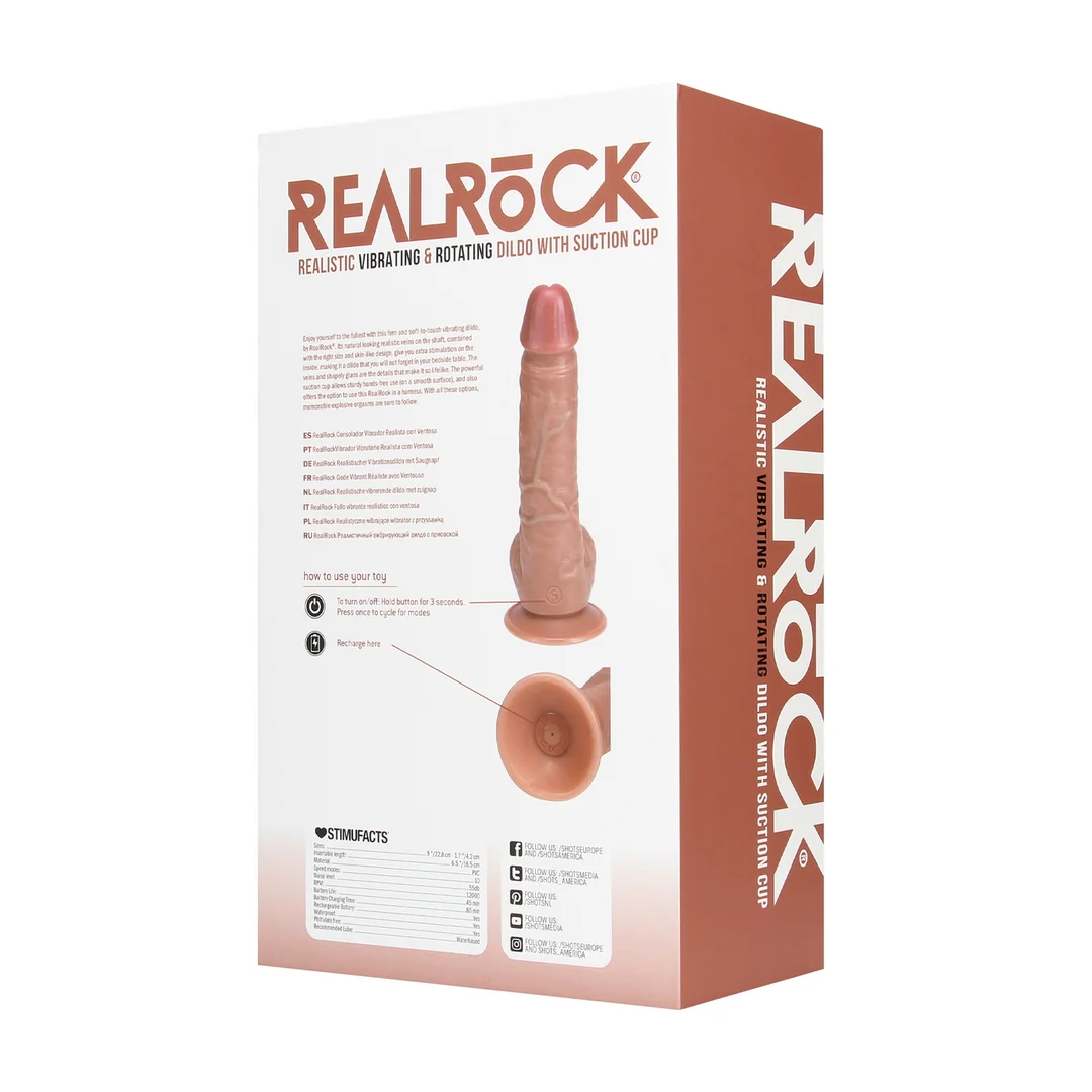 RealRock Vibrations und Rotationsdildo mit Hoden – Bild 8