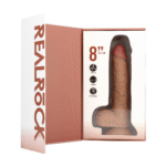 realistische vibrator – vibrerend & draaiend – RealRock Vlees RealRock by Shots - Afbeelding 9