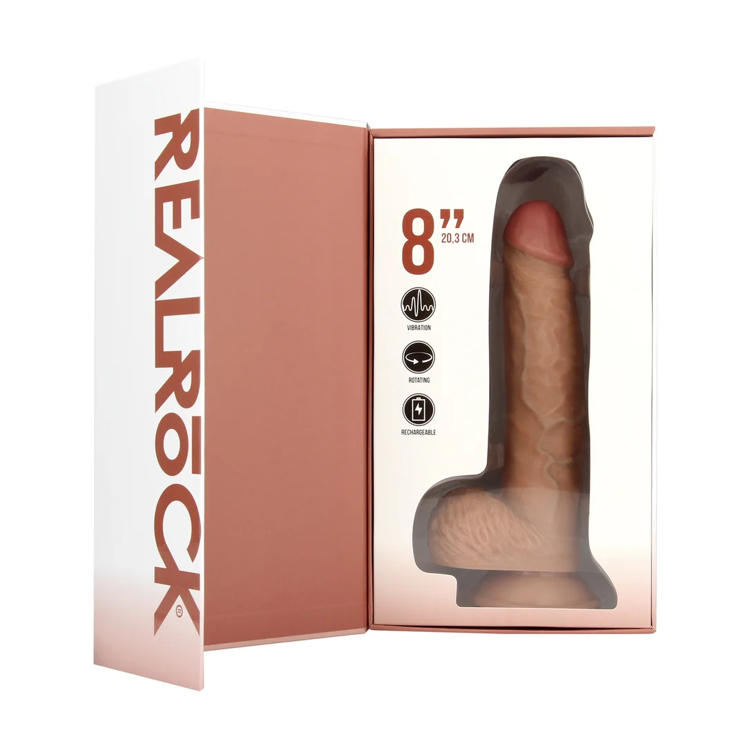 RealRock Vibrations und Rotationsdildo mit Hoden – Bild 9