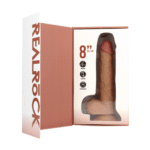 realistische vibrator – met zuignap en harnas-compatibel – RealRock, vlees RealRock by Shots - Afbeelding 13