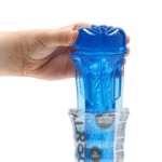 Vagina masturbator met geribbelde richels – Zwart - Afbeelding 11