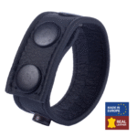 Niet-vibrerende cockring met verstelbare band – Zwart - Afbeelding 3