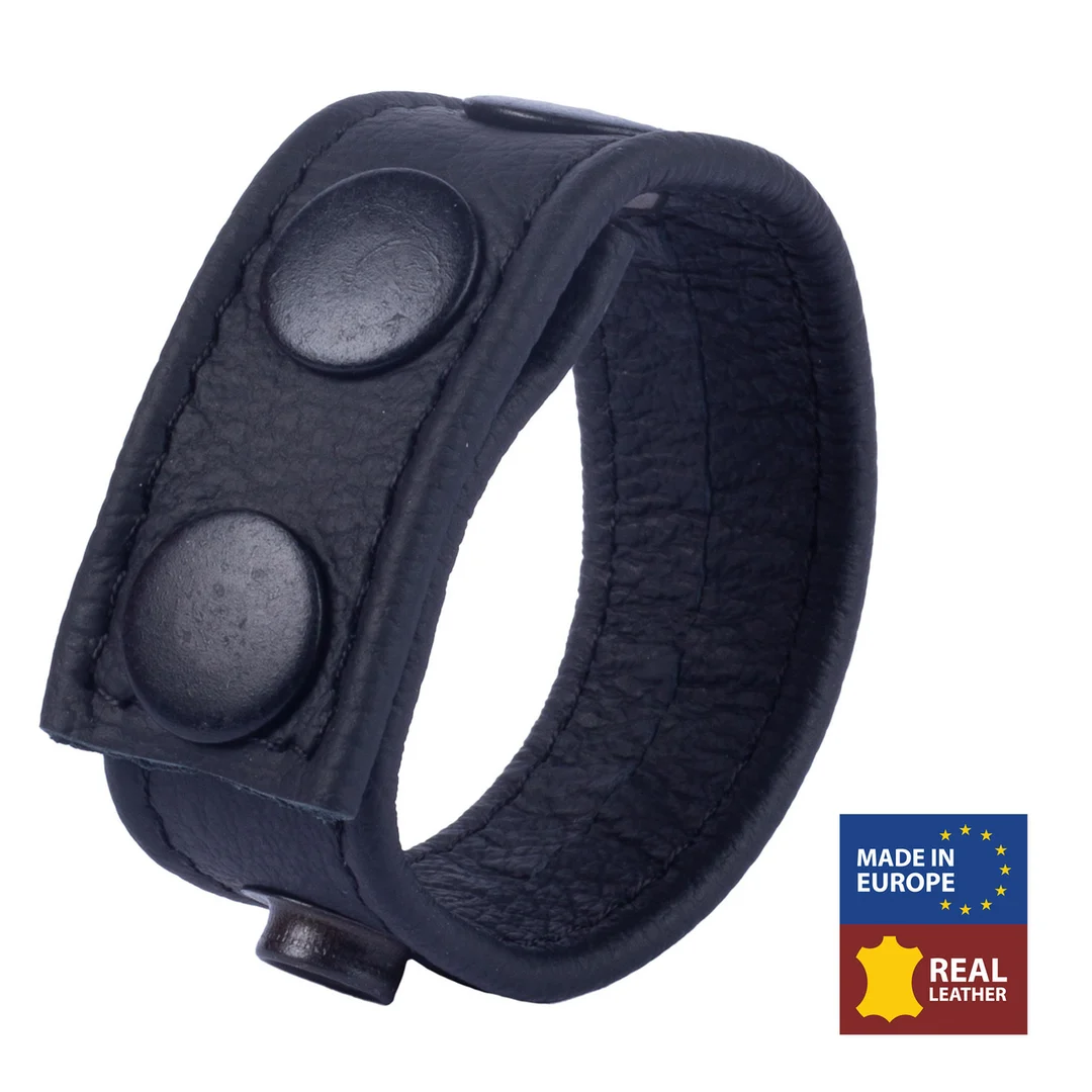 Red Leather Cocky verstelbare leren cockring - Afbeelding 3