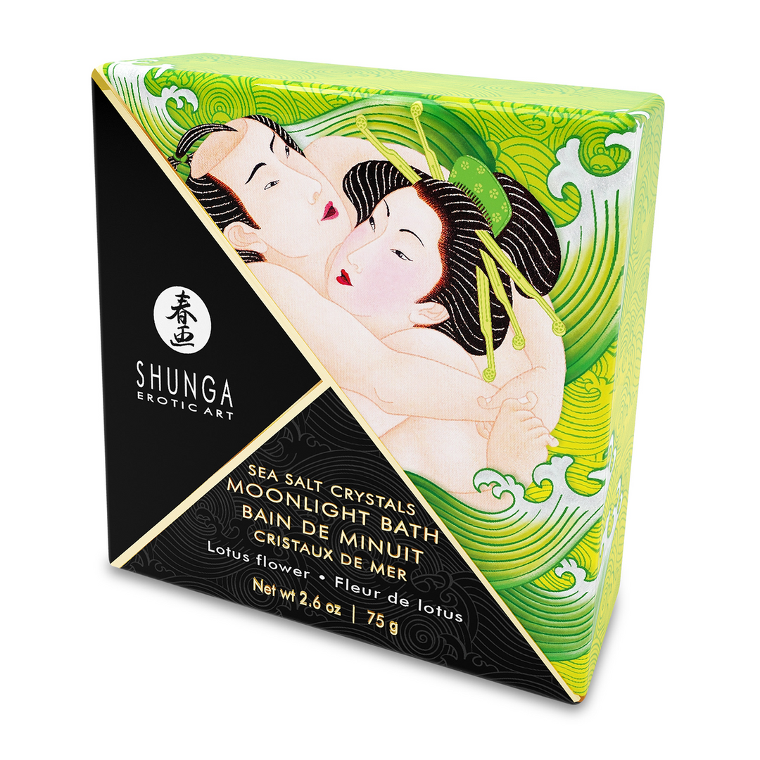 S-6617_1_1 Oriental badzout – Geparfumeerde schuimende dode zeezoutkristallen, kleurt het water – Lotus Bloem – Shunga – 75 gr - Afbeelding 1