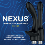 Anale douche – Shower Douche Duo Kit voor beginners met 2 siliconen mondstukken, zwart – Nexus - Afbeelding 6