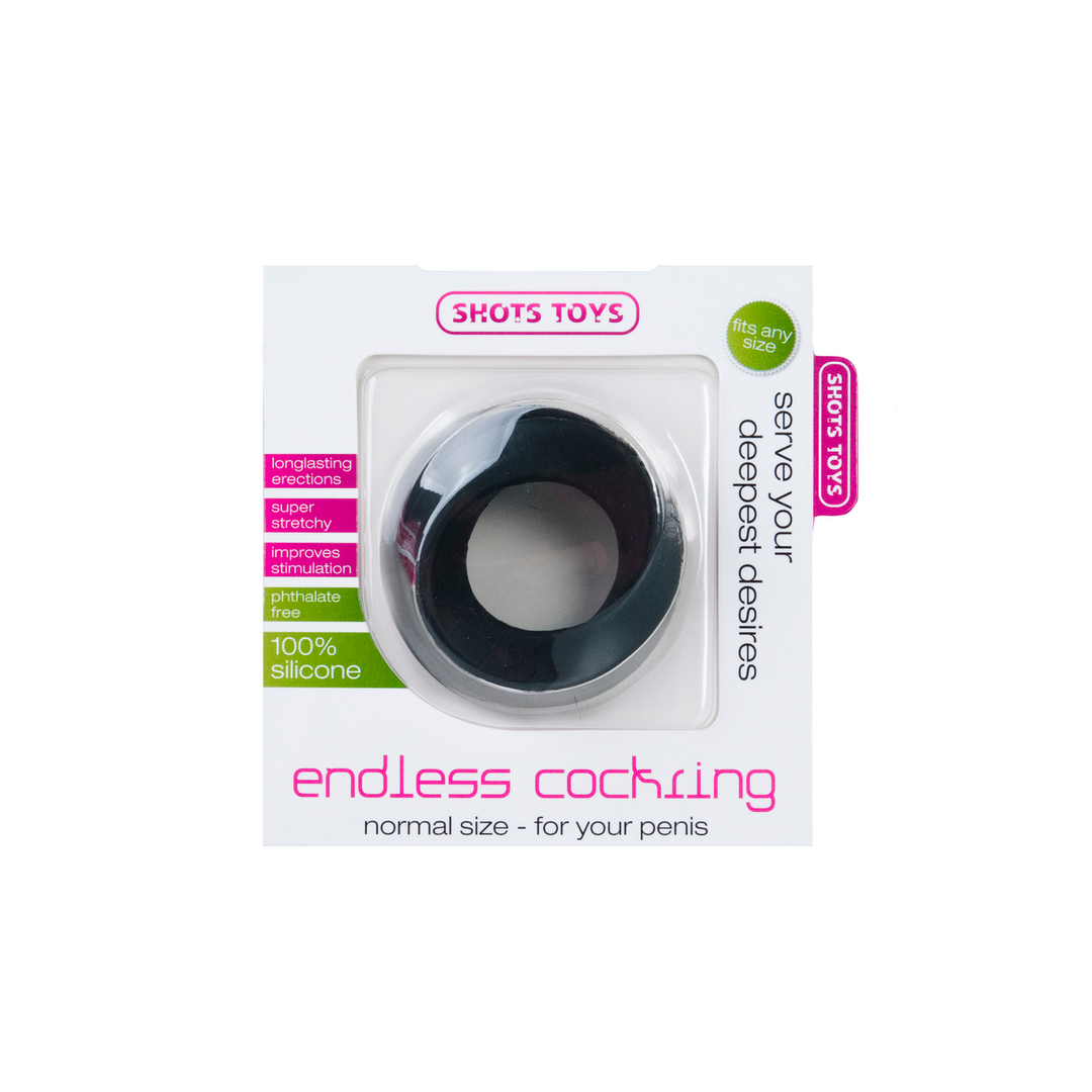 SHT039BLK_1 Cockring met twisty design – Medium - Afbeelding 1