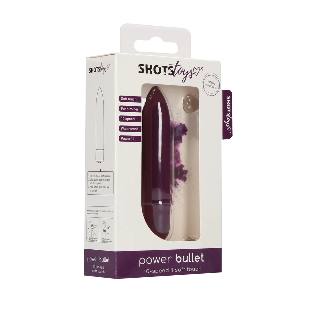 SHT048PUR_1_1 bullet vibrator – 10 standen en waterproof – Shots Shots Toys by Shots - Afbeelding 1