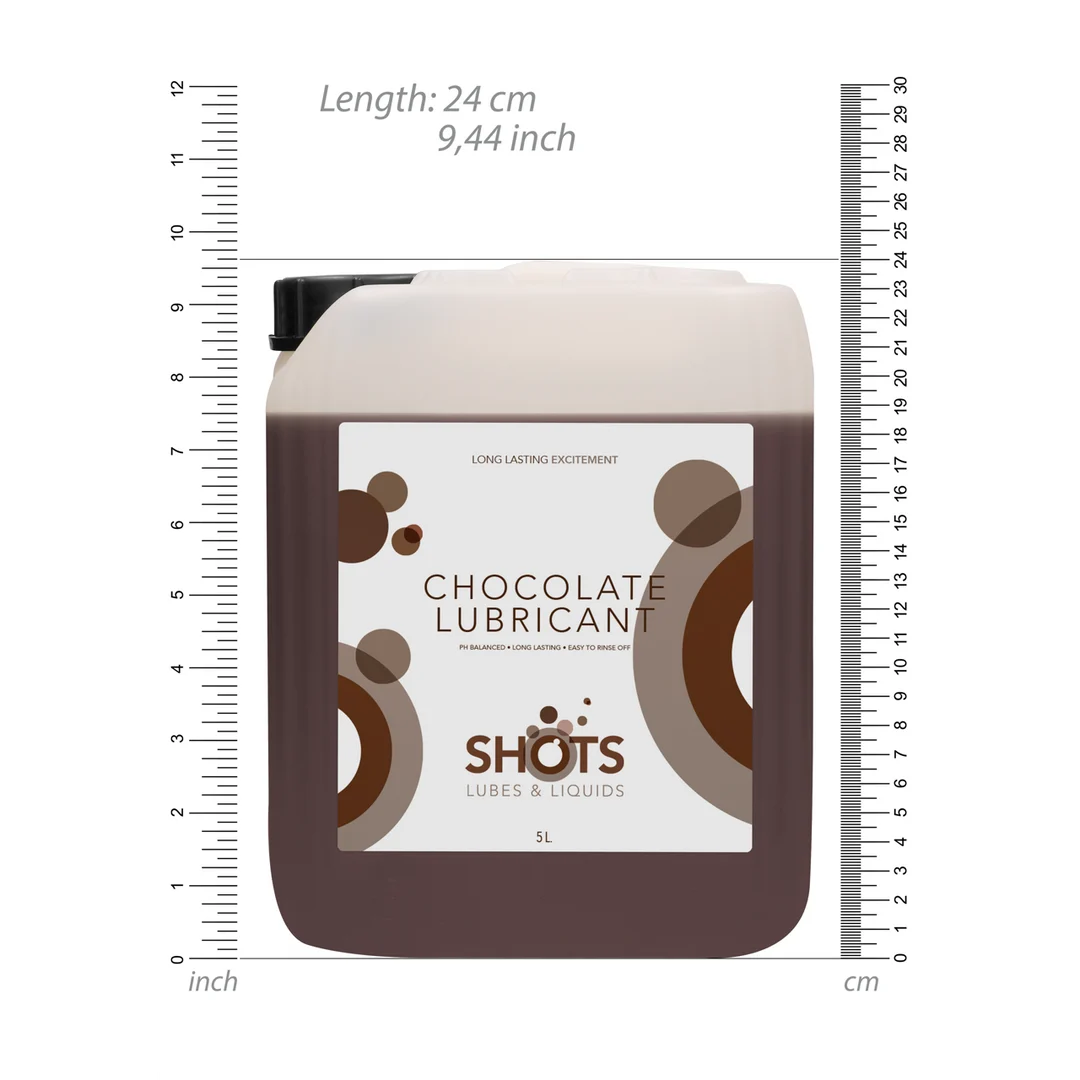 Glijmiddel met smaakje – Op waterbasis, geschikt voor gebruik met latex condooms – Chocolade – 1,3 gal / 5 l - Afbeelding 4