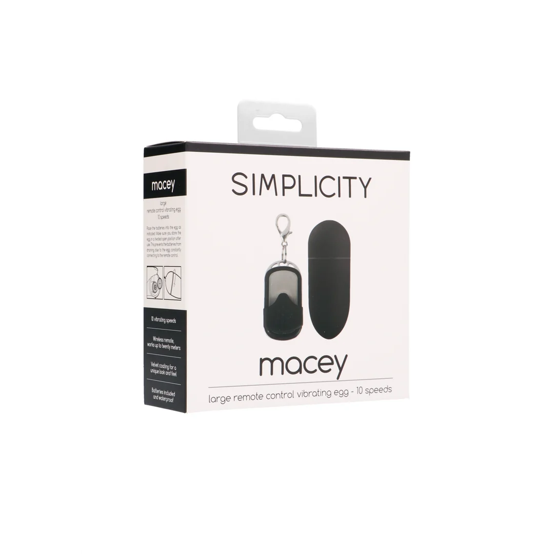 Vibrerend ei – met afstandsbediening & 10 standen – Macey Simplicity by Shots - Afbeelding 1