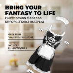 Frans maid kostuum met curve-pasvorm voor speels rollenspel – S-Line by Shots - Afbeelding 5