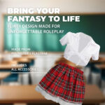 Schoolgirl kostuum met speelse plissérok voor ondeugend roleplay – S-Line by Shots - Afbeelding 2