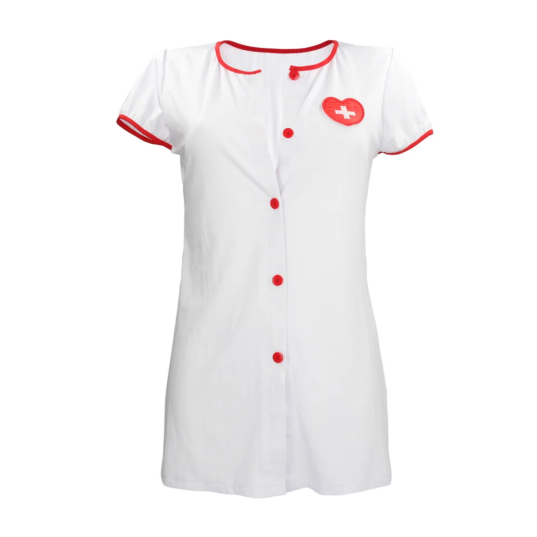 Weißes Krankenschwesterkostüm von S Line by Shots – Bild 2