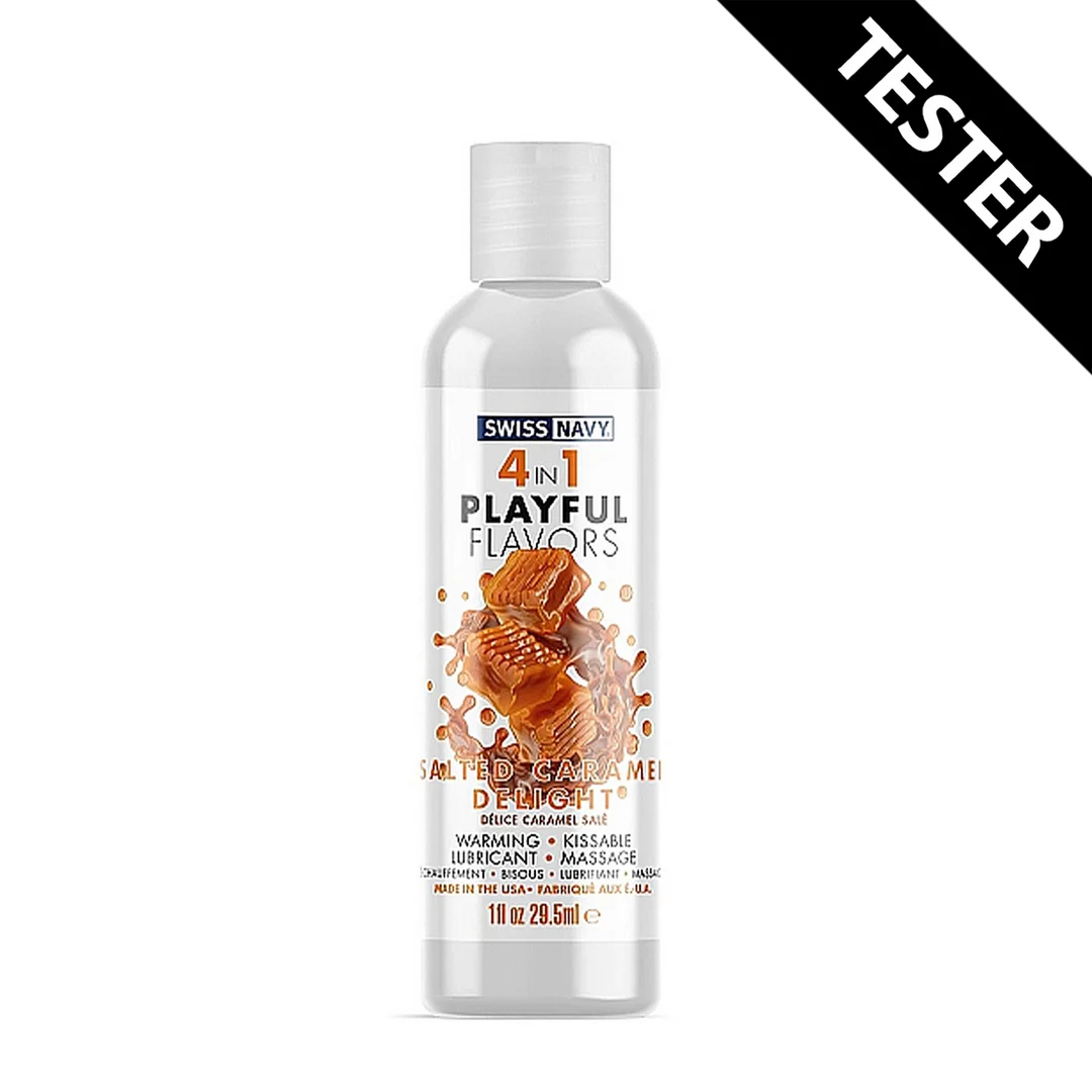 Glijmiddel met smaakje – 4 in 1 Playful Flavors – Salted Caramel Delight – 29,5 ml – Swiss Navy - Afbeelding 6