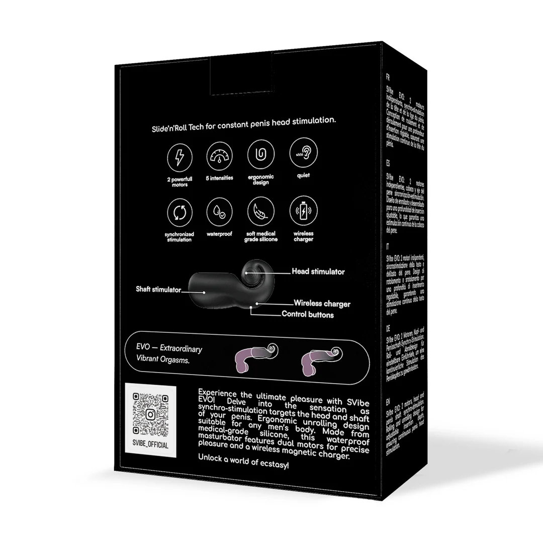 Snail Vibe EVO Dual Male Stimulator nero - immagine 2
