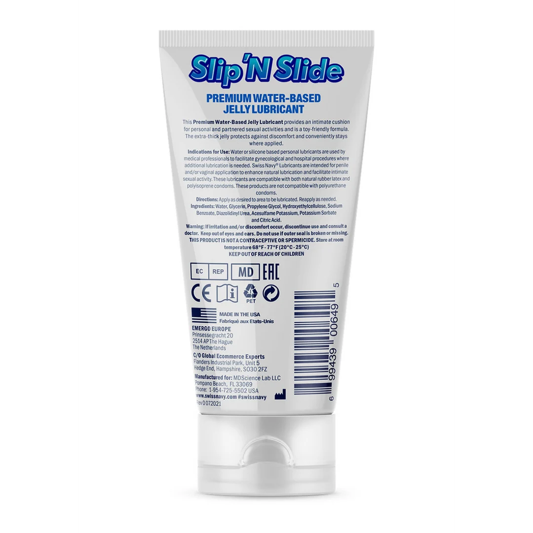 Glijmiddel op waterbasis – ultra-dikke jelly die blijft waar je ’m aanbrengt – ongeparfumeerd/geen smaak – 59 ml – Swiss Navy - Afbeelding 3