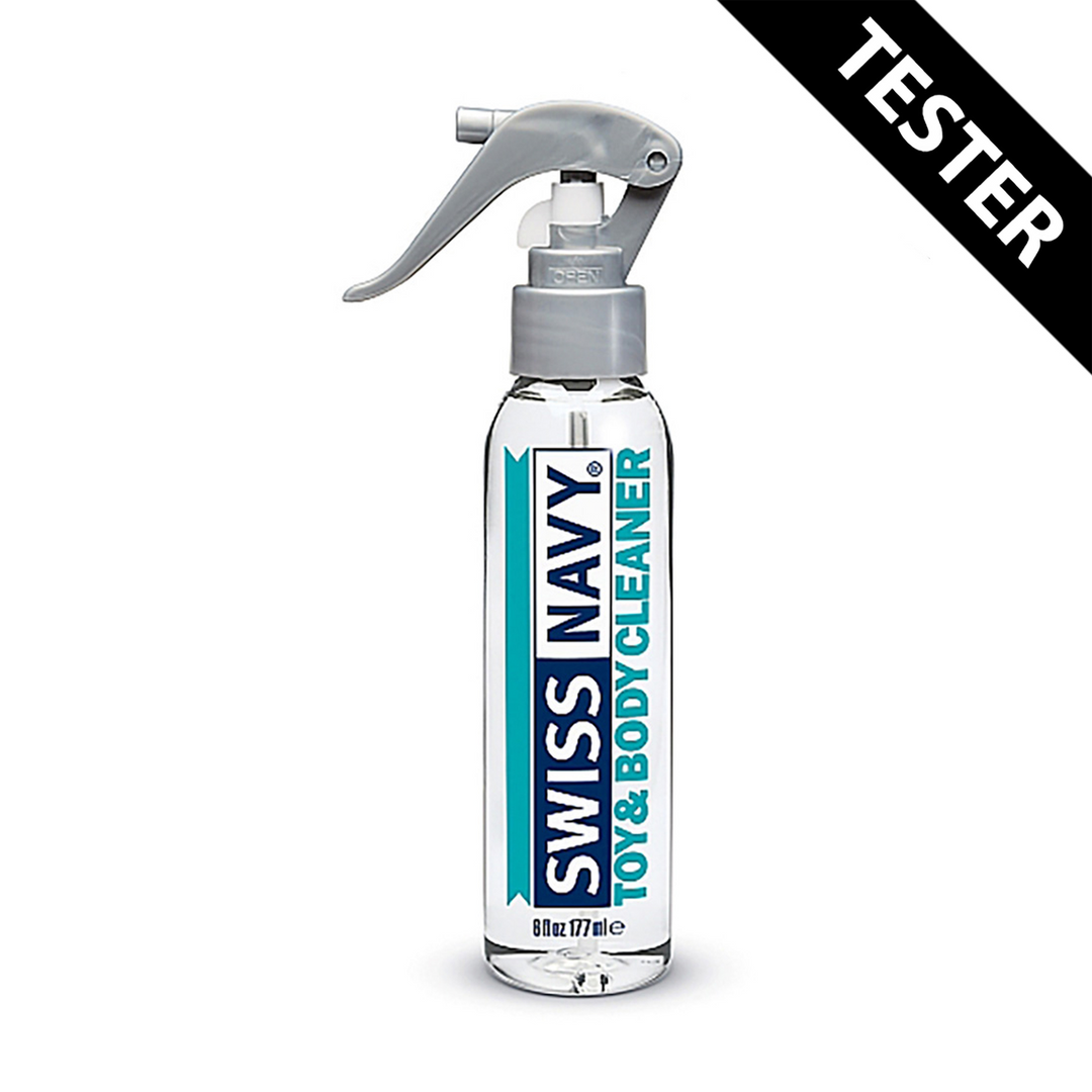 SNTB6OZT_1_2 Toy and body cleaner – Reinigingsspray voor toys en huid, geschikt bij siliconen glijmiddel – Swiss Navy – 177 ml / 6 fl oz – TESTER - Afbeelding 1