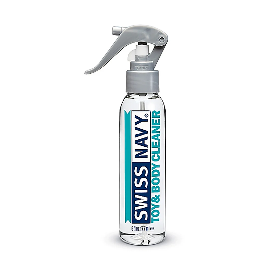 Toy and body cleaner – Reinigingsspray voor toys en huid, geschikt bij siliconen glijmiddel – Swiss Navy – 177 ml / 6 fl oz – TESTER - Afbeelding 3