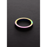 Niet-vibrerende cockring met geanodiseerde afwerking – Rainbow Flat C-Ring - Afbeelding 2